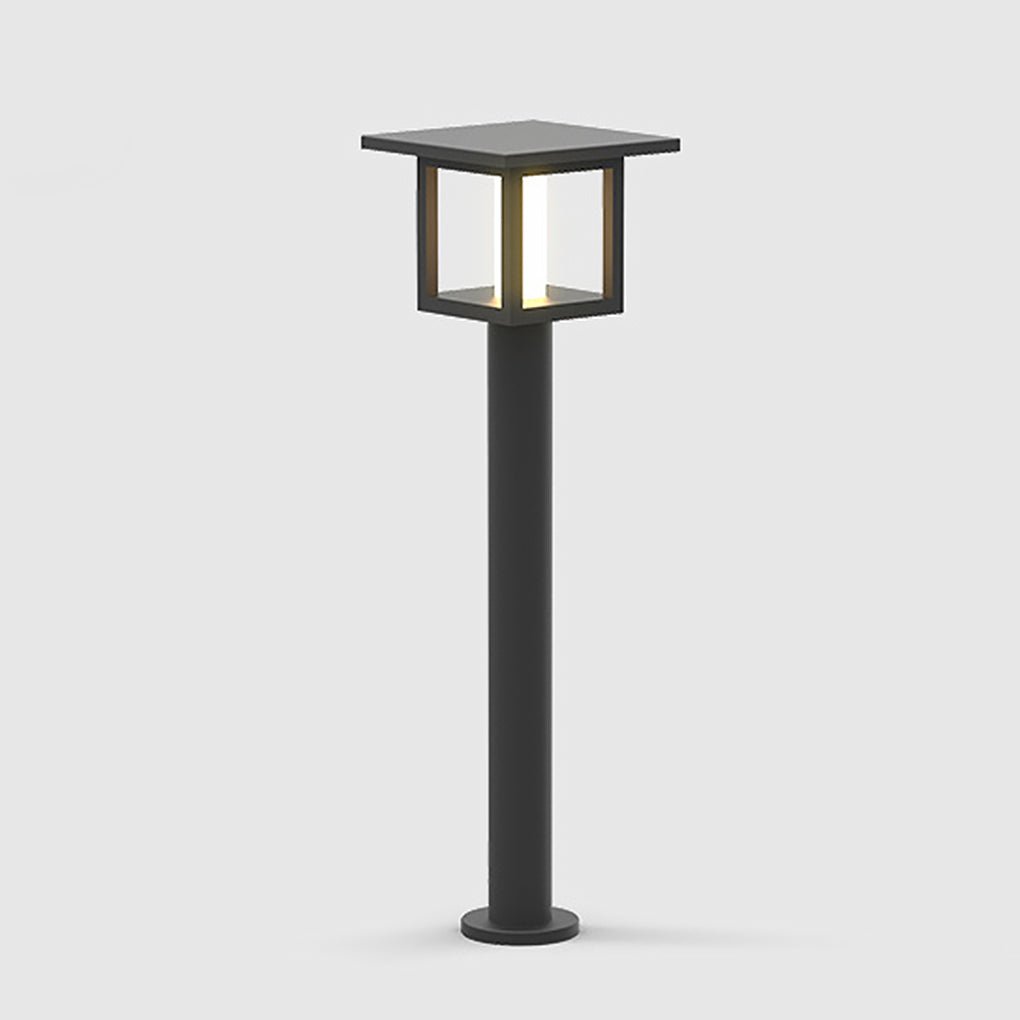 Wide Top LED Post Lights with Rain Shield & Dual Power Options for Outdoor Lighting