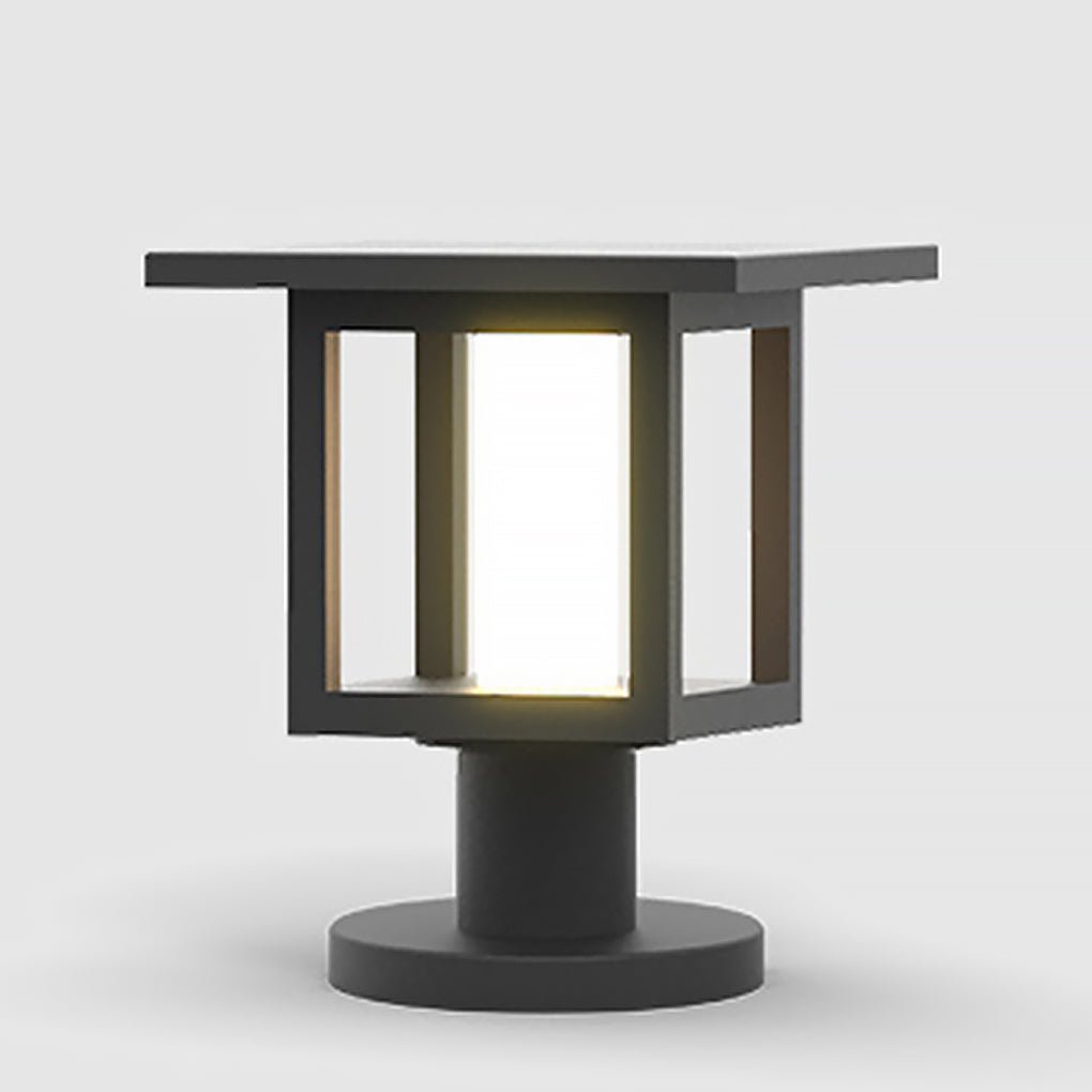 Wide Top LED Post Lights with Rain Shield & Dual Power Options for Outdoor Lighting