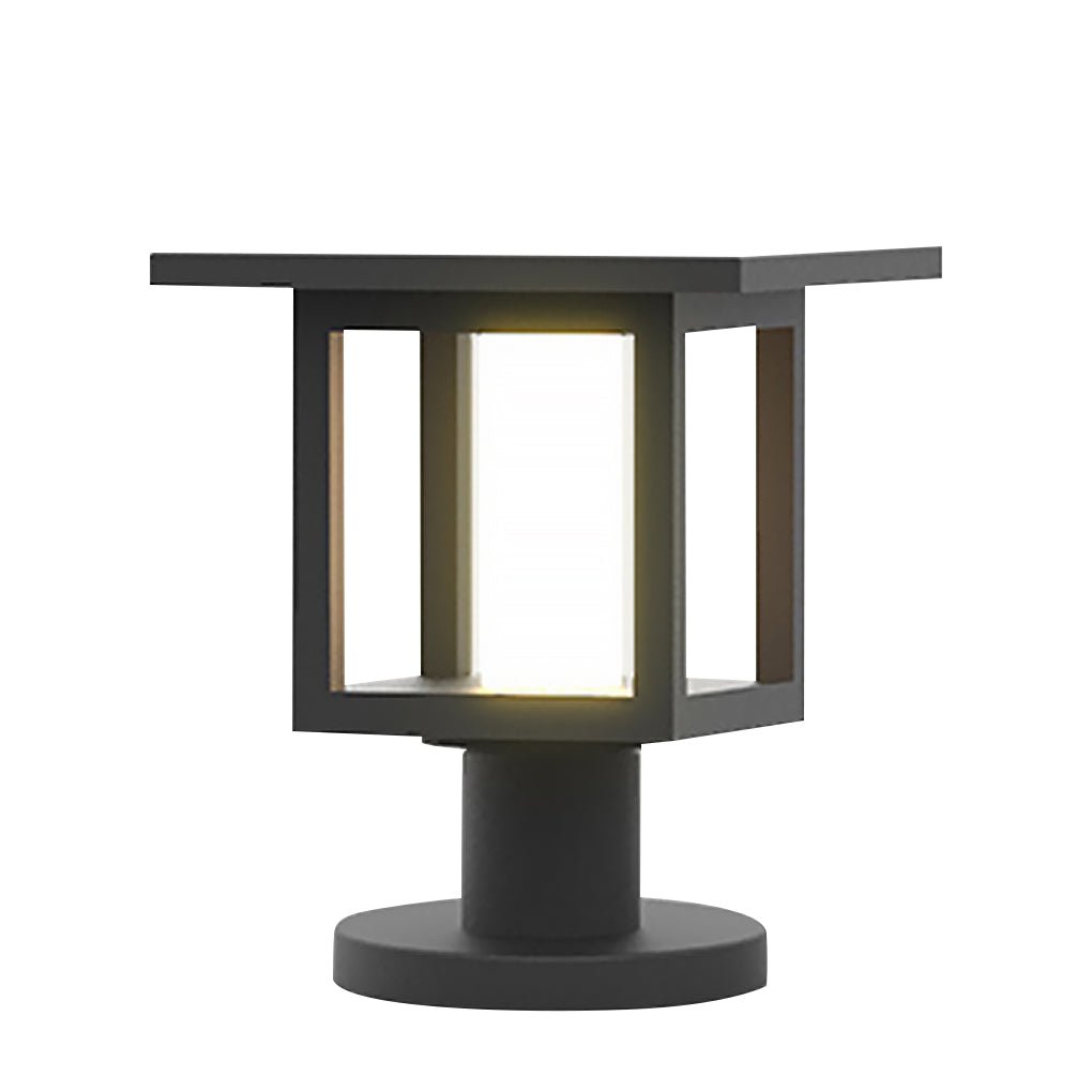Wide Top LED Post Lights with Rain Shield & Dual Power Options for Outdoor Lighting