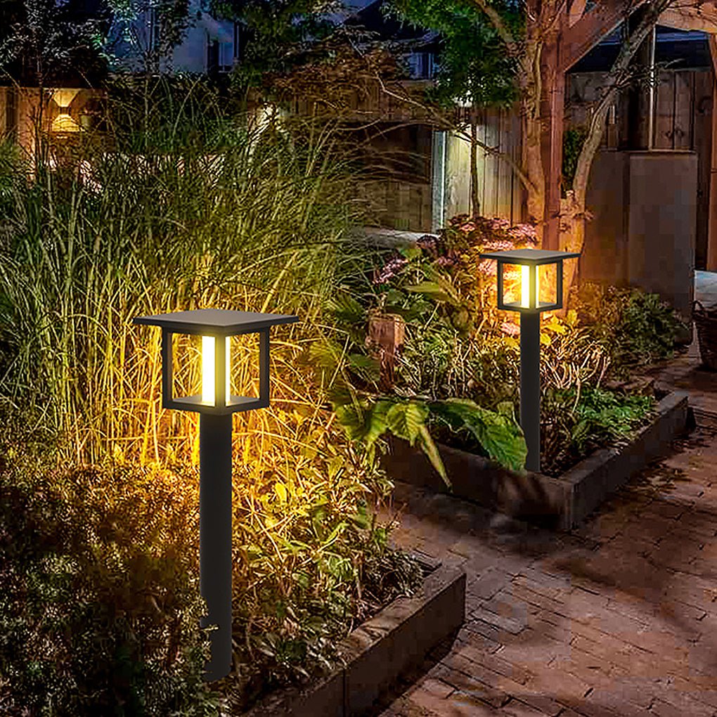 Wide Top LED Post Lights with Rain Shield & Dual Power Options for Outdoor Lighting