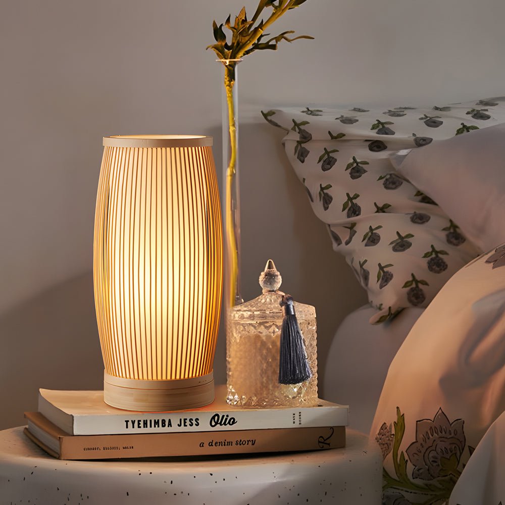 Vintage Handwoven Bamboo Table Lamp - Japanese LED Lighting

Enhance your space with this elegant vintage handwoven bamboo table lamp, inspired by traditional Japanese design. Our eco-friendly LED lamp combines natural aesthetics with modern functionality