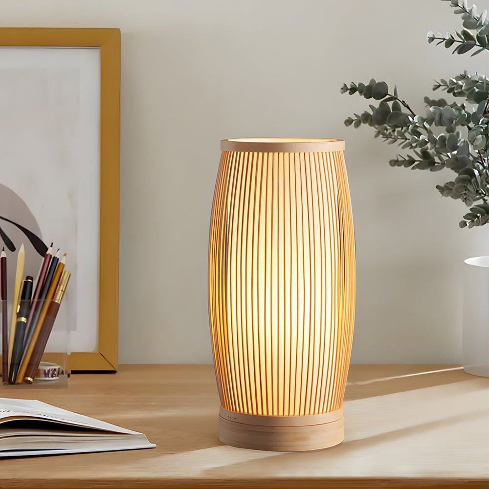 Vintage Handwoven Bamboo Table Lamp - Japanese LED Lighting

Enhance your space with this elegant vintage handwoven bamboo table lamp, inspired by traditional Japanese design. Our eco-friendly LED lamp combines natural aesthetics with modern functionality