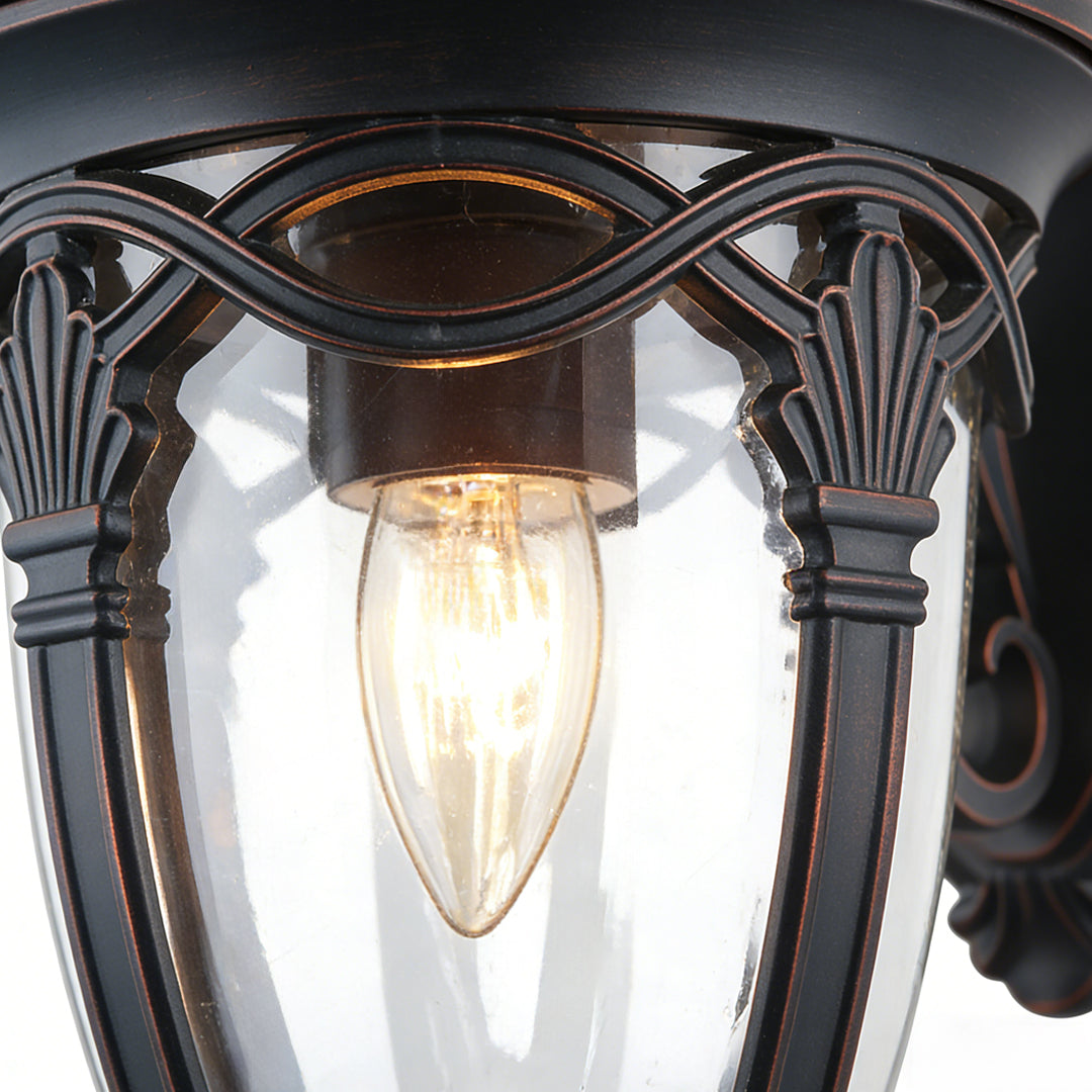 Waterproof Black Aluminum Outdoor Sconce Lamp - Stylish Decorative Lighting for Patios and Entryways
