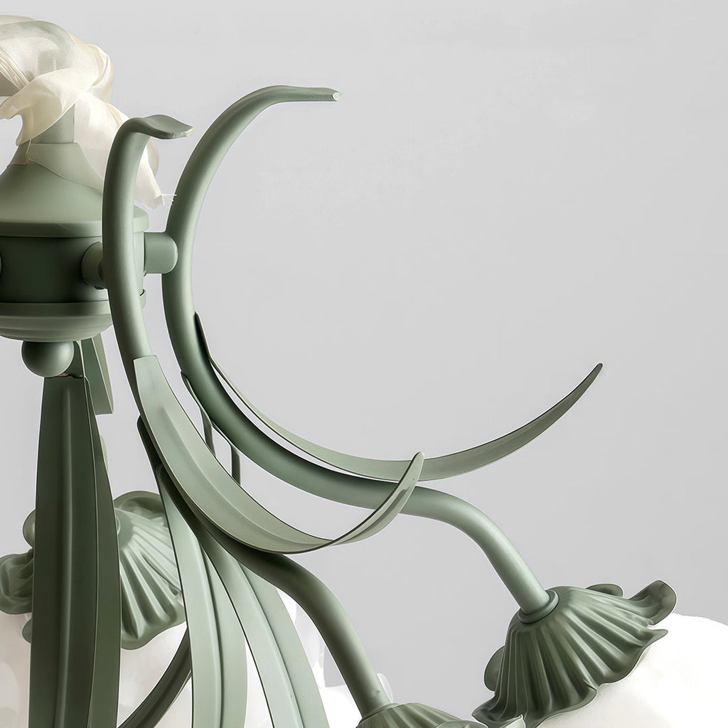 Vintage Lily of the Valley Flower Chandelier Ceiling Light
