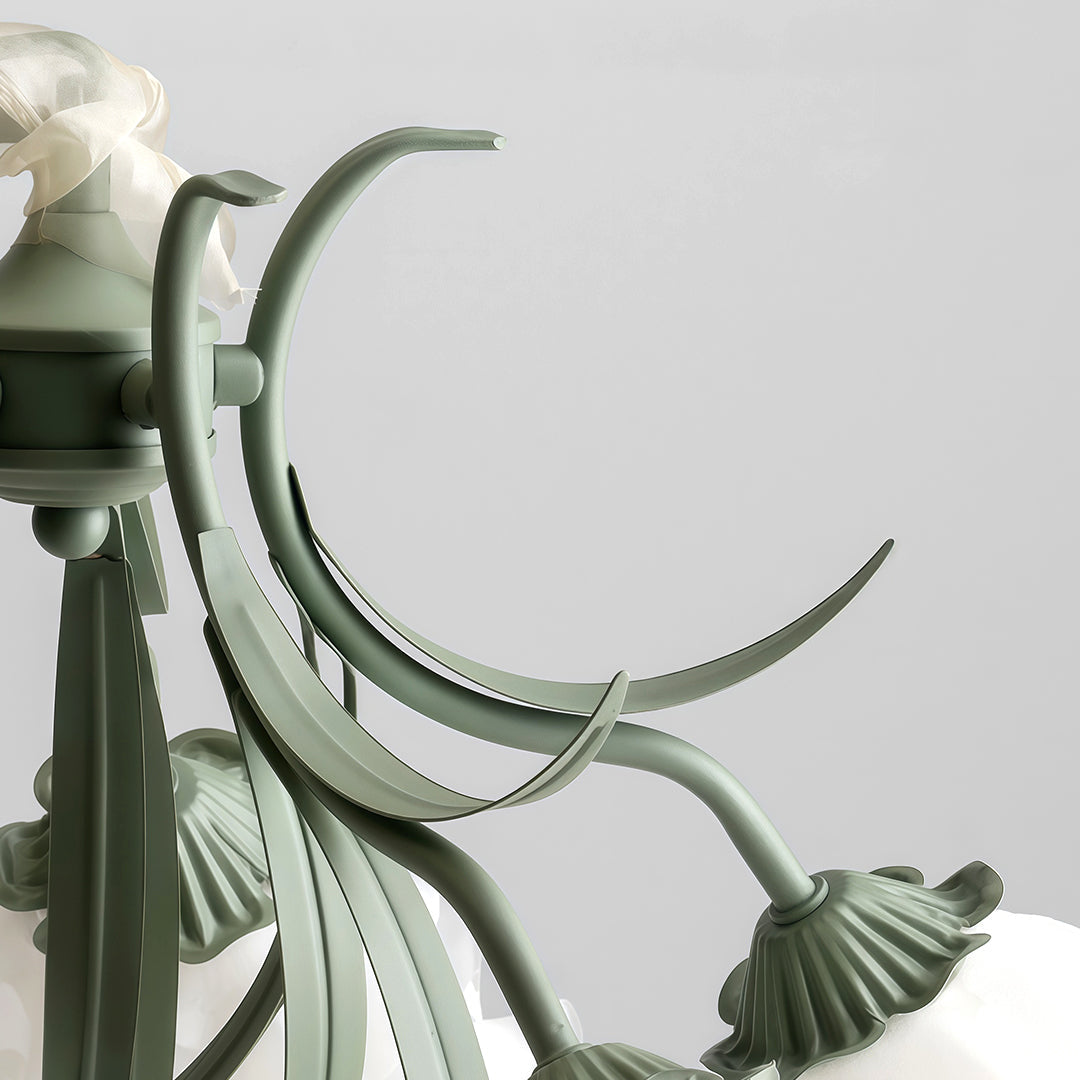 Vintage Lily of the Valley Flower Chandelier Ceiling Light