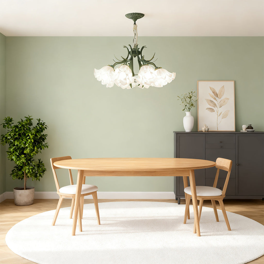 Vintage Lily of the Valley Flower Chandelier Ceiling Light