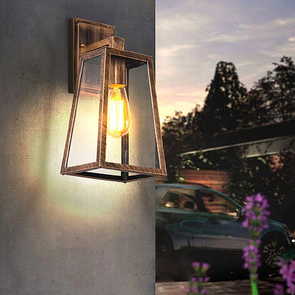 Vintage Industrial Glass Sconce Waterproof Outdoor Wall Lamp