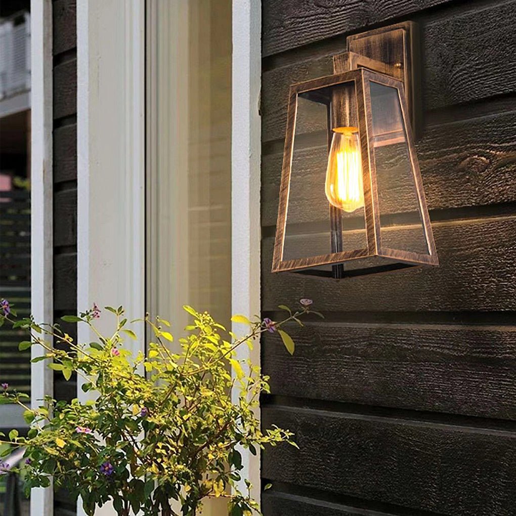 Vintage Industrial Glass Sconce Waterproof Outdoor Wall Lamp