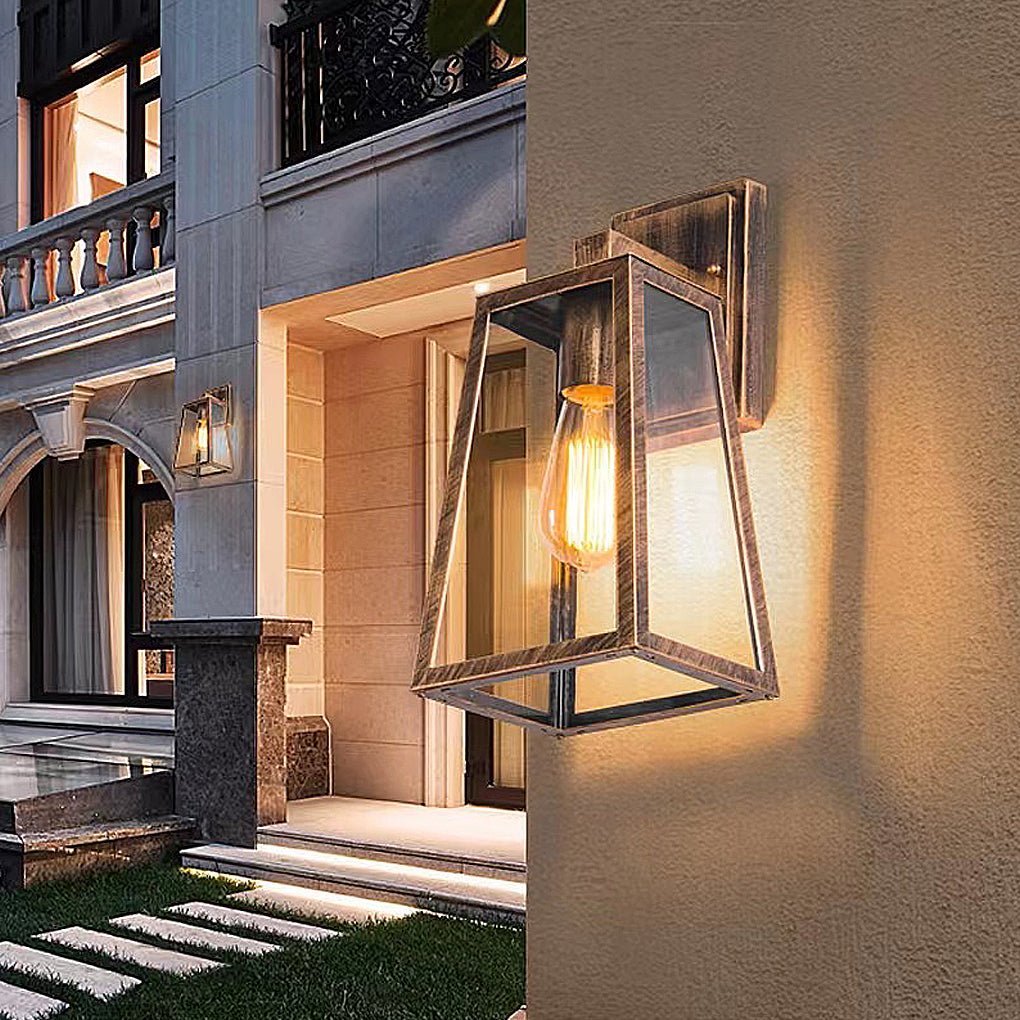 Vintage Industrial Glass Sconce Waterproof Outdoor Wall Lamp