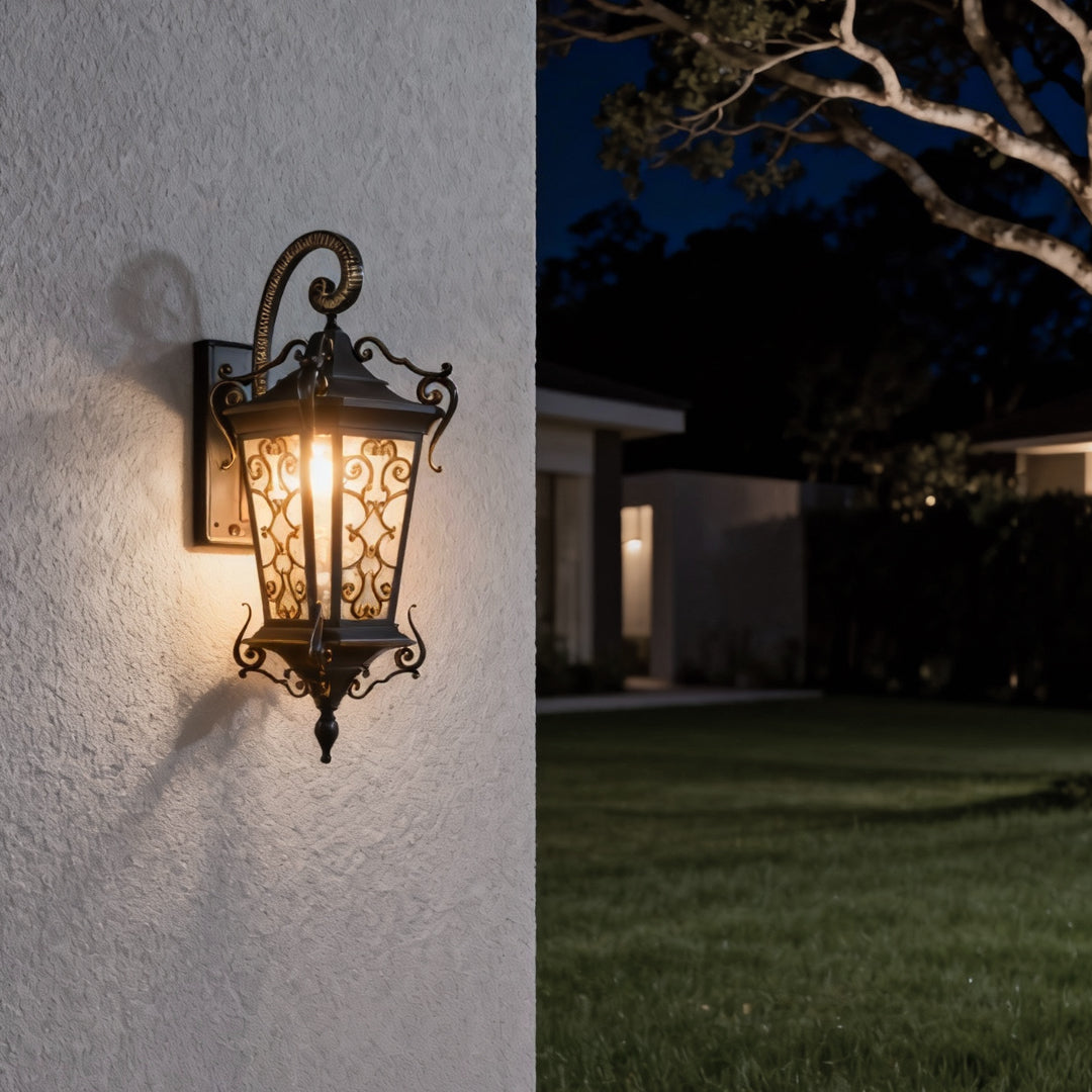 Antique Waterproof Outdoor Wall Sconce - European Lantern Design