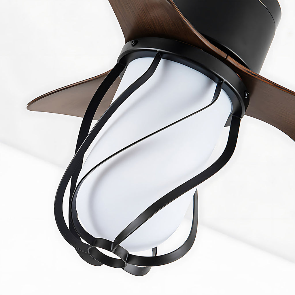Vintage Style Ceiling Fan with Light - Stylish LED Ceiling Fan