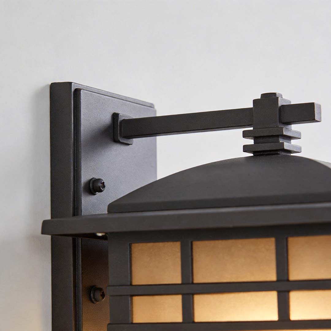 Vintage Wall Lantern Outdoor Light - Square Waterproof Glass Shade