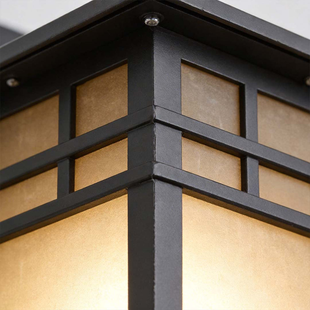 Vintage Wall Lantern Outdoor Light - Square Waterproof Glass Shade