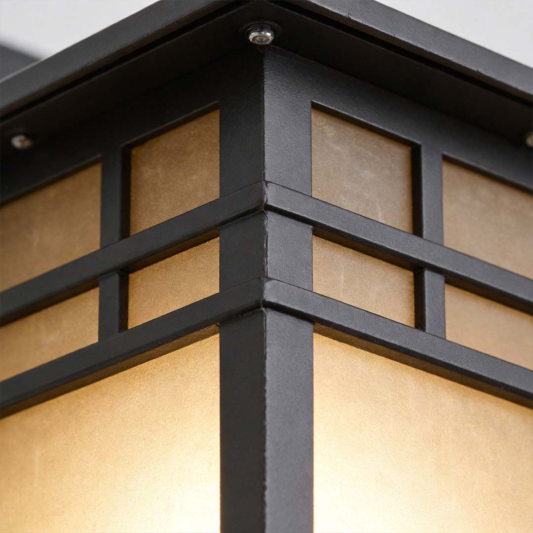 Vintage Wall Lantern Outdoor Light - Square Waterproof Glass Shade