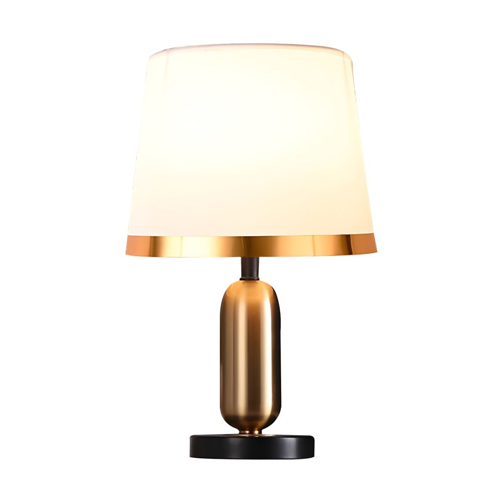 Gold White Modern Table Lamp - Iron and Fabric Design 

Illuminate your space with this stylish gold and white table lamp. Crafted from durable iron and soft fabric, this modern lamp complements any decor. Ideal for bedrooms, living rooms, or office space