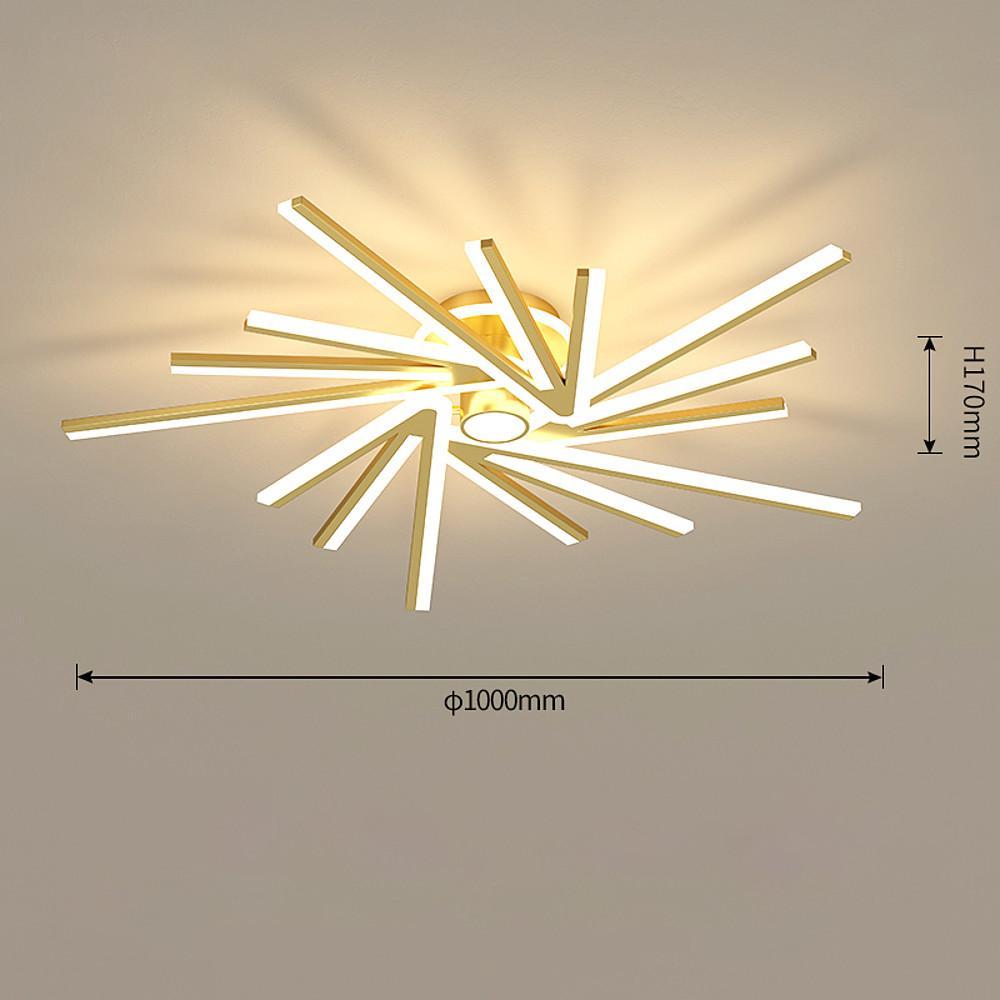 Abstract Tube Flower Shaped LED Ceiling Light - Nordic Flush Mount Lighting