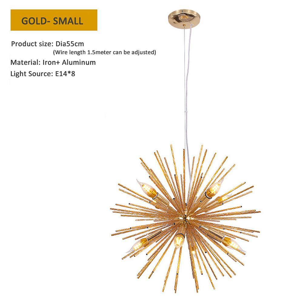 Geometric Starburst Chandelier for Dining Room Lighting Elegance