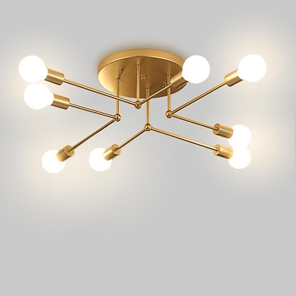 8-Light Modern Sputnik Chandelier | LED Ceiling Pendant Lighting