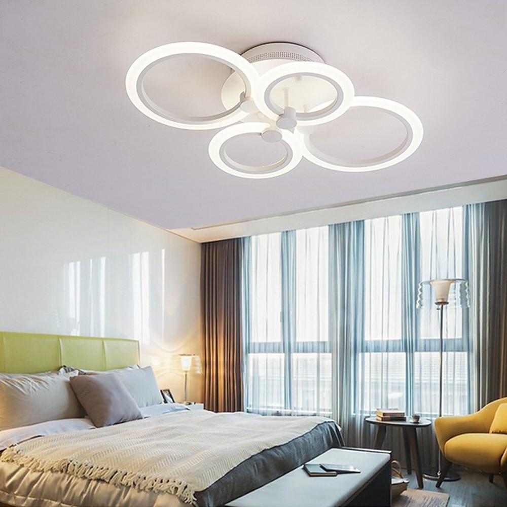 Circles Aluminum Acrylic Flush Mount LED Ceiling Light
