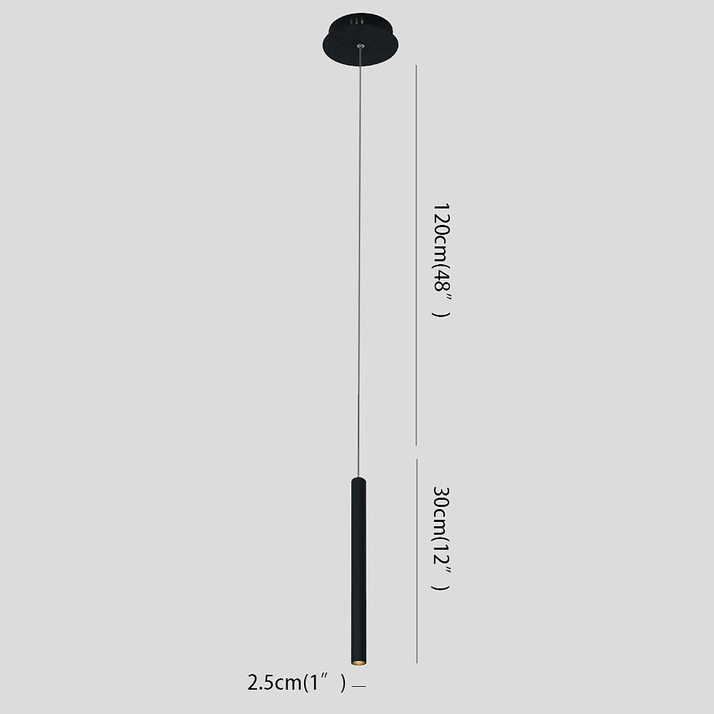 Mini Elongated Cylinder LED Pendant Light - Contemporary Island Lighting