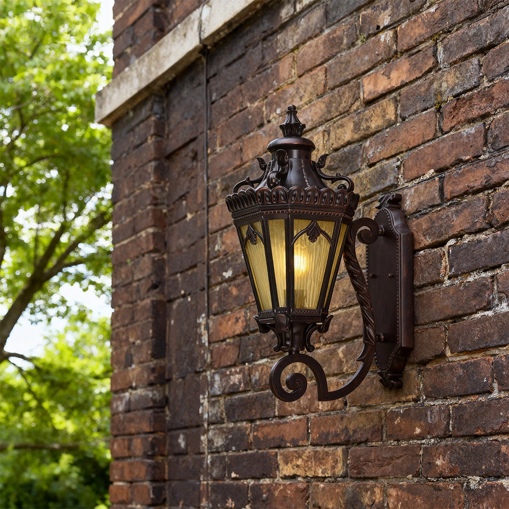 Wall Mount Outdoor Light - Waterproof Black Aluminum Lamp
