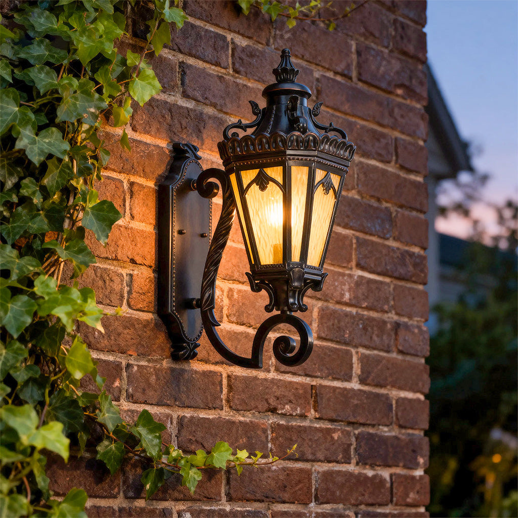 Wall Mount Outdoor Light - Waterproof Black Aluminum Lamp