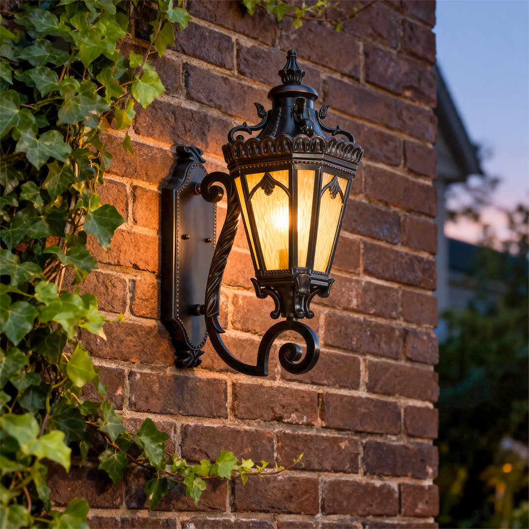 Wall Mount Outdoor Light - Waterproof Black Aluminum Lamp