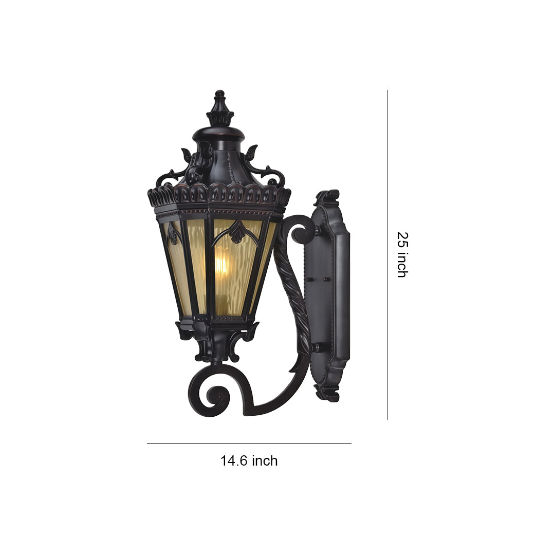 Wall Mount Outdoor Light - Waterproof Black Aluminum Lamp