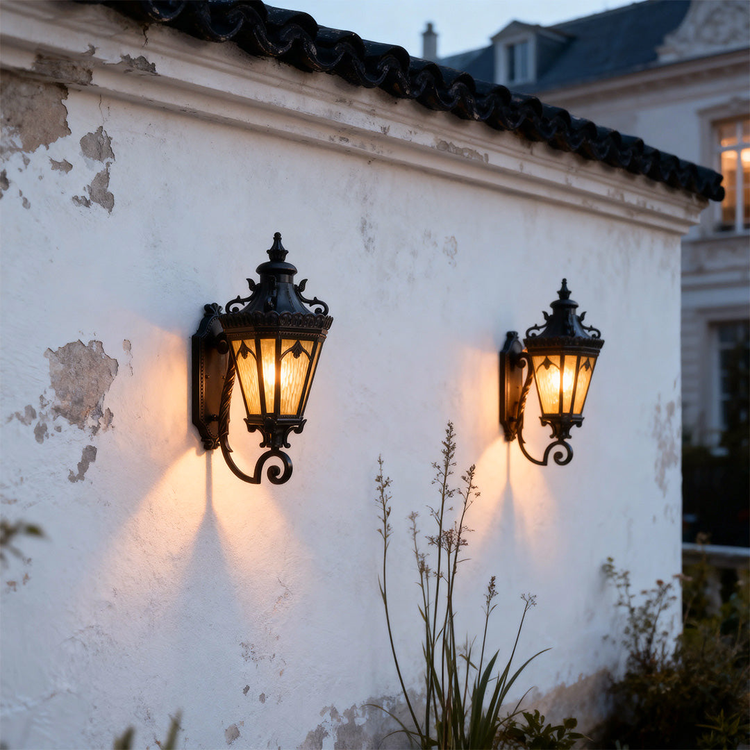 Wall Mount Outdoor Light - Waterproof Black Aluminum Lamp