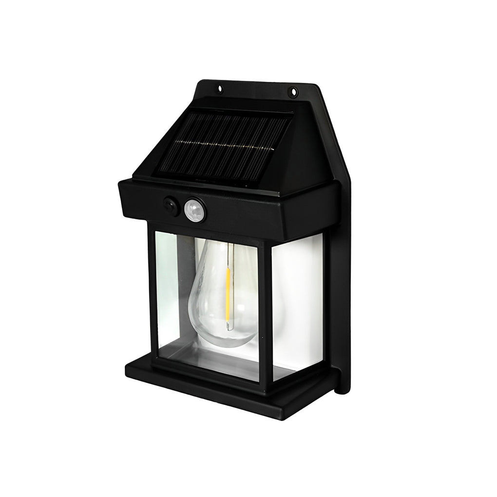 Wall Mount Solar Lantern with Motion Sensor & Tungsten Bulb