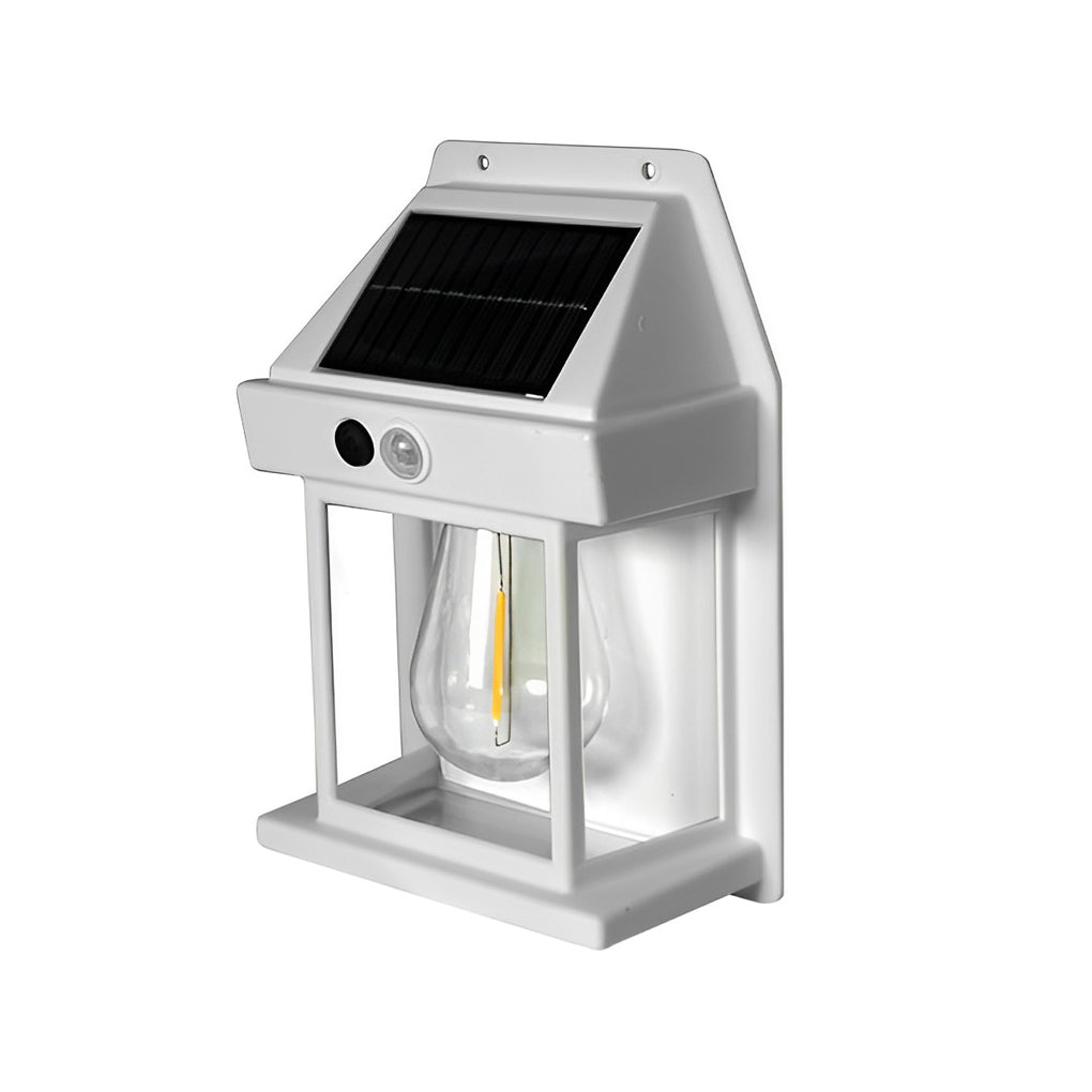 Wall Mount Solar Lantern with Motion Sensor & Tungsten Bulb