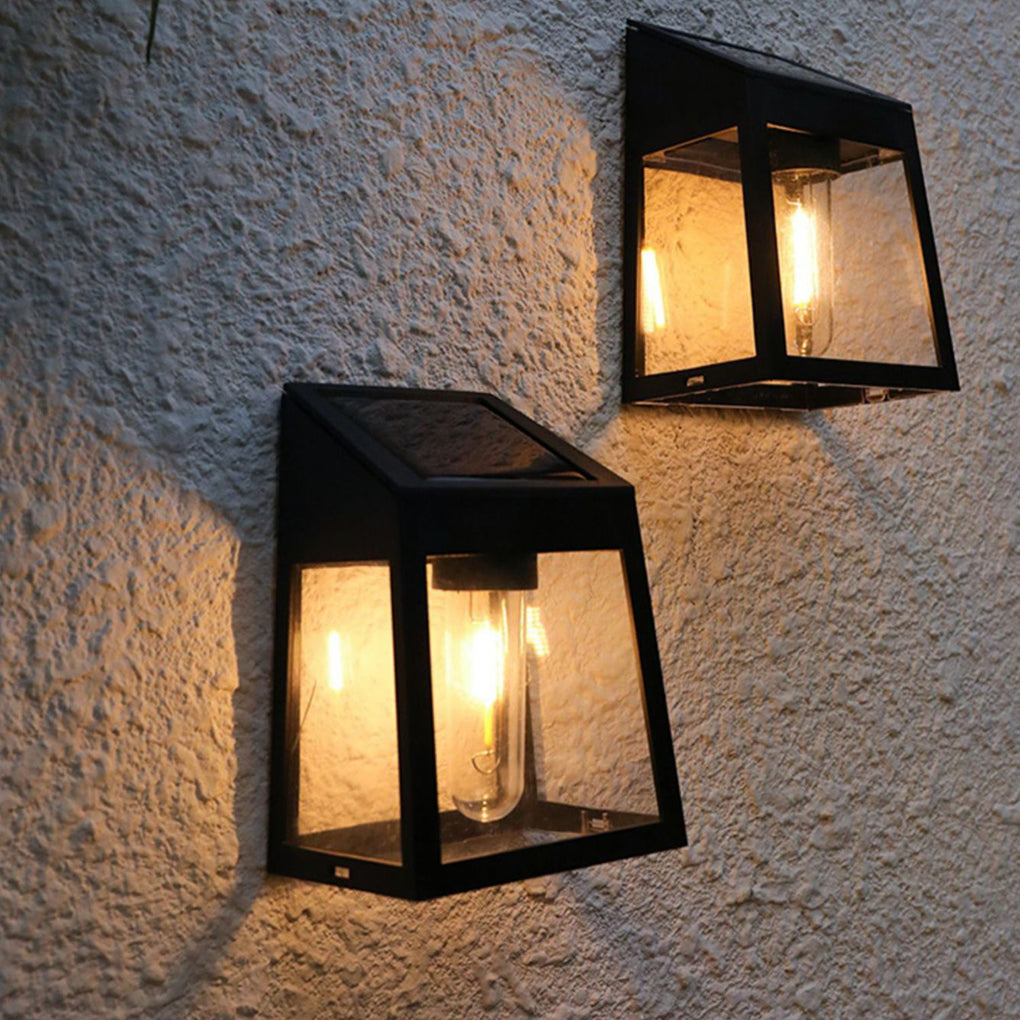Wall Mount Solar Lantern with Tungsten Bulb and Motion Sensor