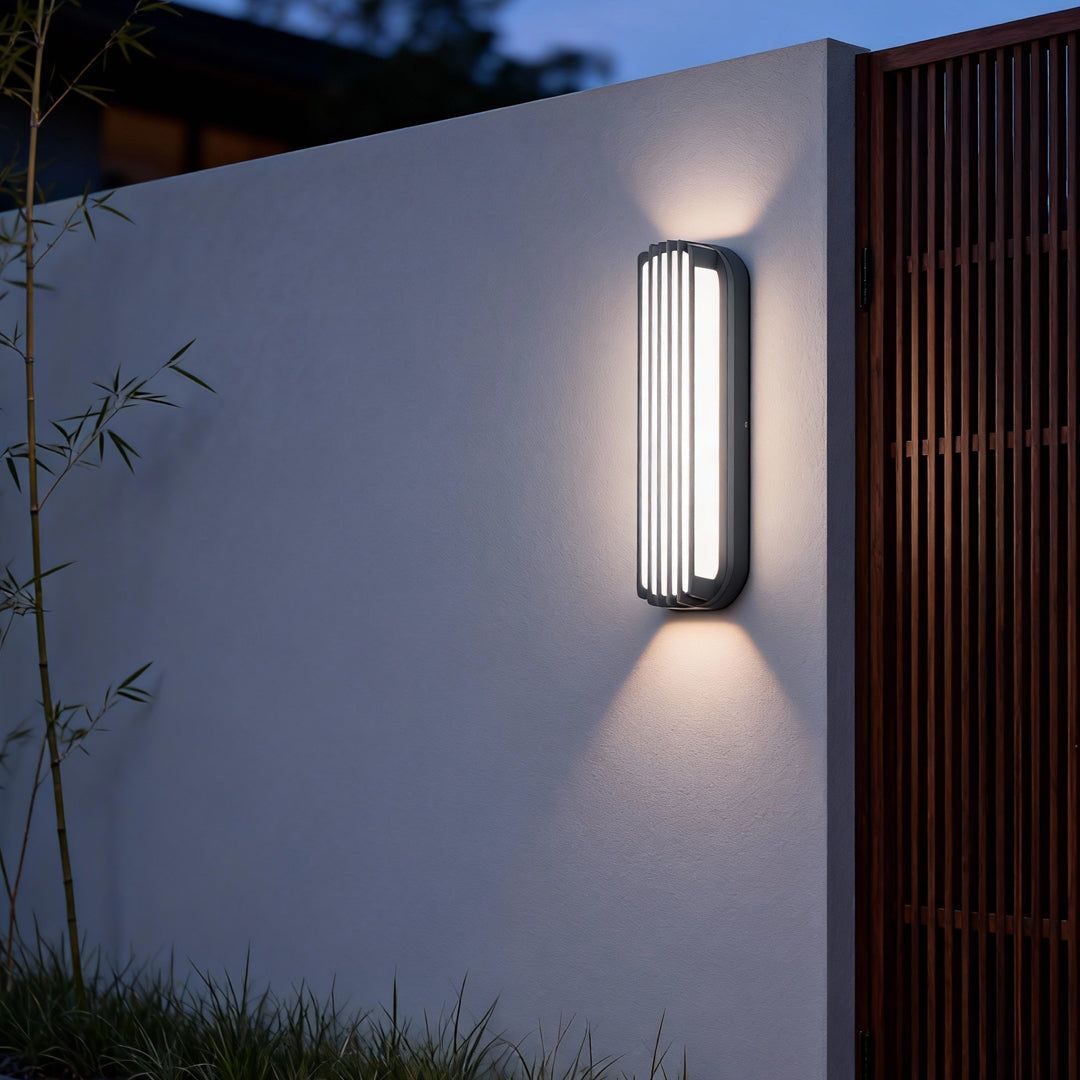Wall-Mounted Waterproof Black Linear Outdoor Light