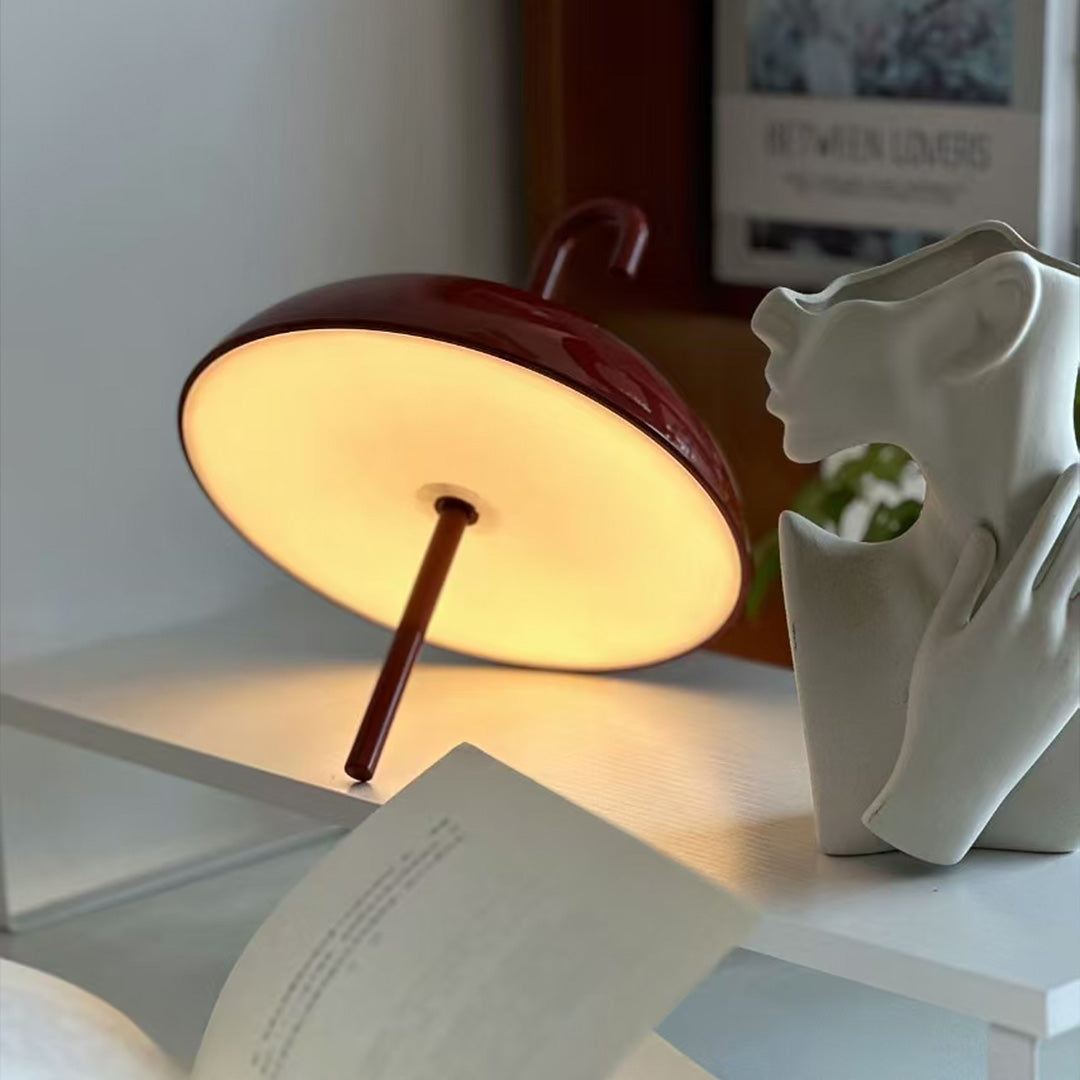 USB Rechargeable Dimmable LED Touch Table Lamp Portable Umbrella Light