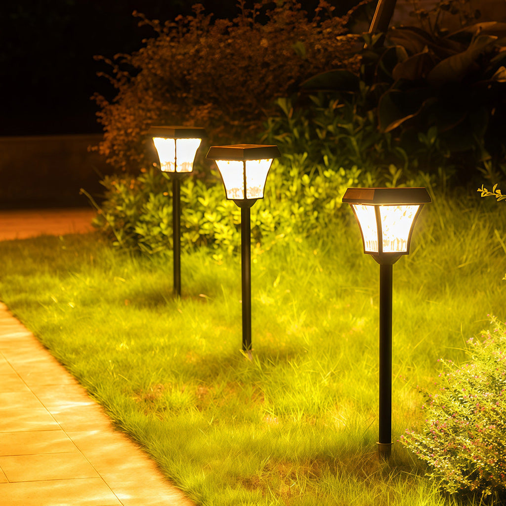 Title: Waterproof Solar Path Lights - Stylish Outdoor Lighting

Description: Illuminate your garden, pathway, or driveway with our Waterproof Solar Path Lights. These energy-efficient outdoor solar lights feature durable, weather-resistant construction fo