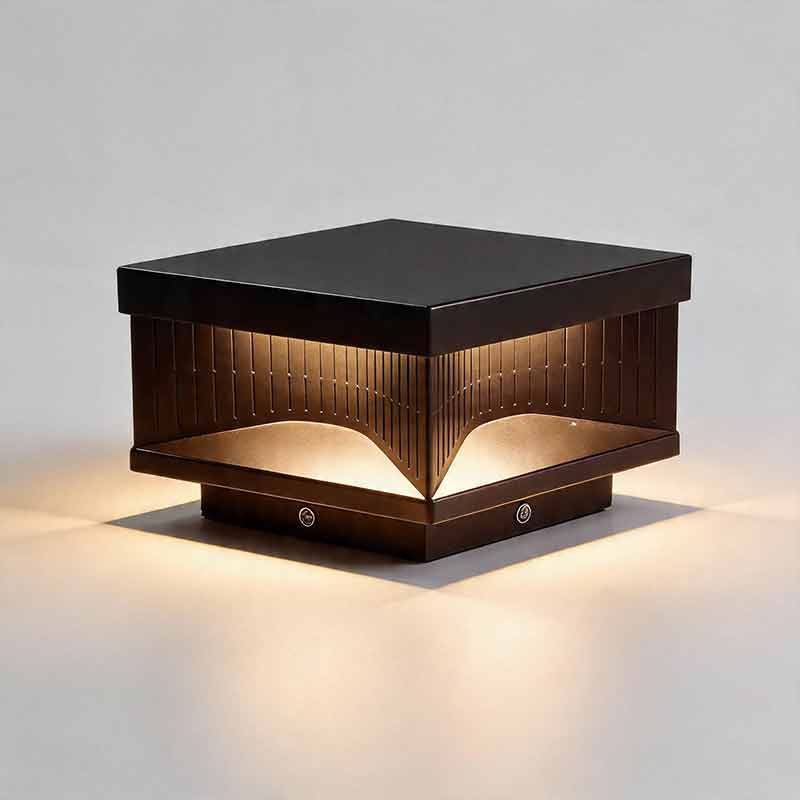 Square Outdoor Pillar Lights - Decorative LED Stripe Lighting