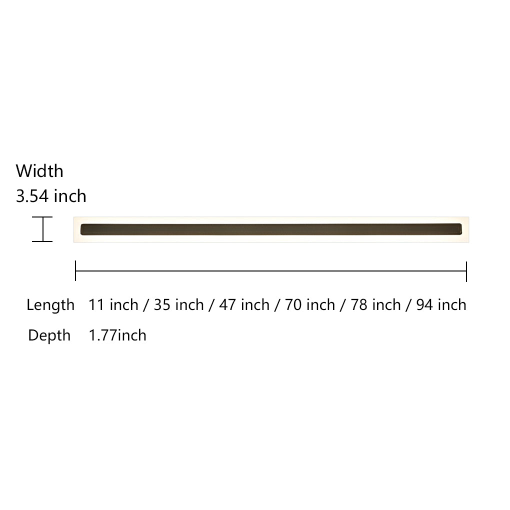 Acrylic Outdoor Linear Iron Wall Sconce Light