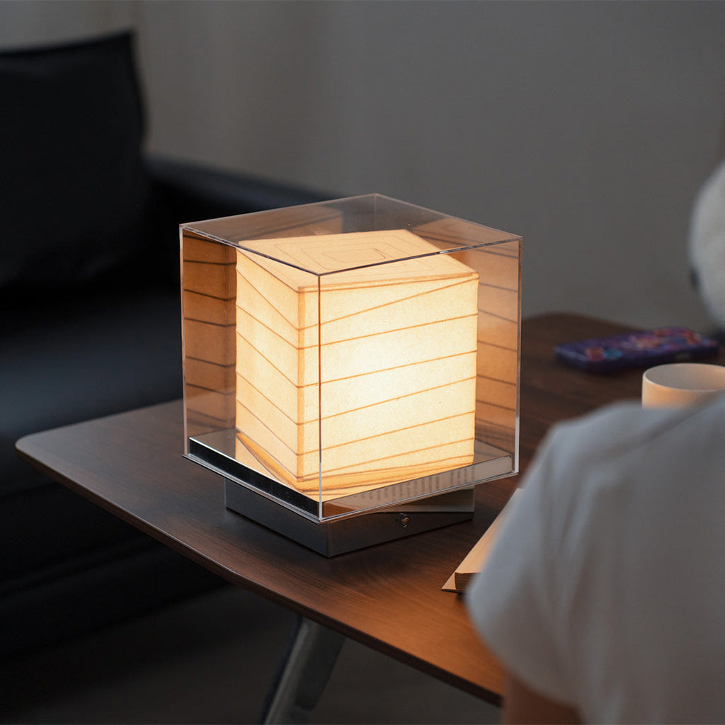 Japanese Wabi-Sabi Paper Table Lamp - Retro Ambient Lighting