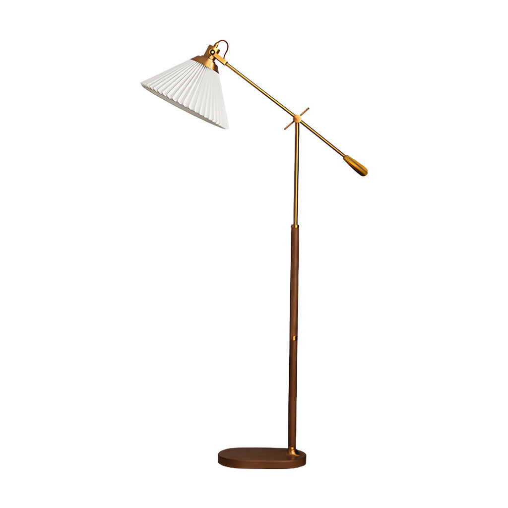 Adjustable Retro Floor Lamp Swing Arm for Bedroom Task Lighting