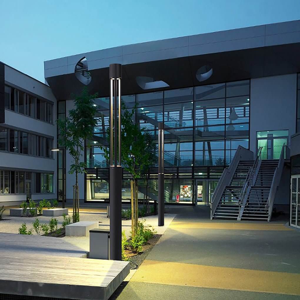 Modern Black LED Bollard Path Lights - Landscape Lighting Solutions