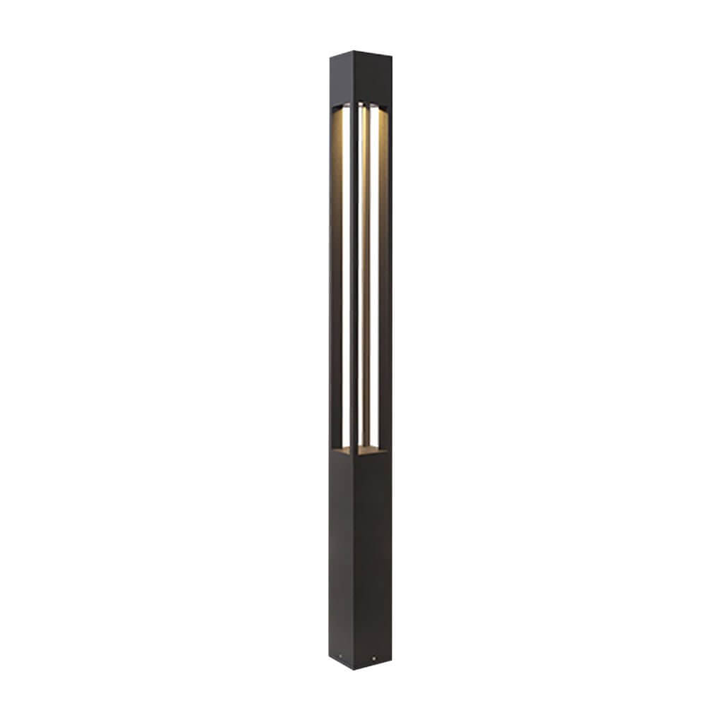 Modern Black LED Bollard Path Lights - Outdoor Landscape Lighting