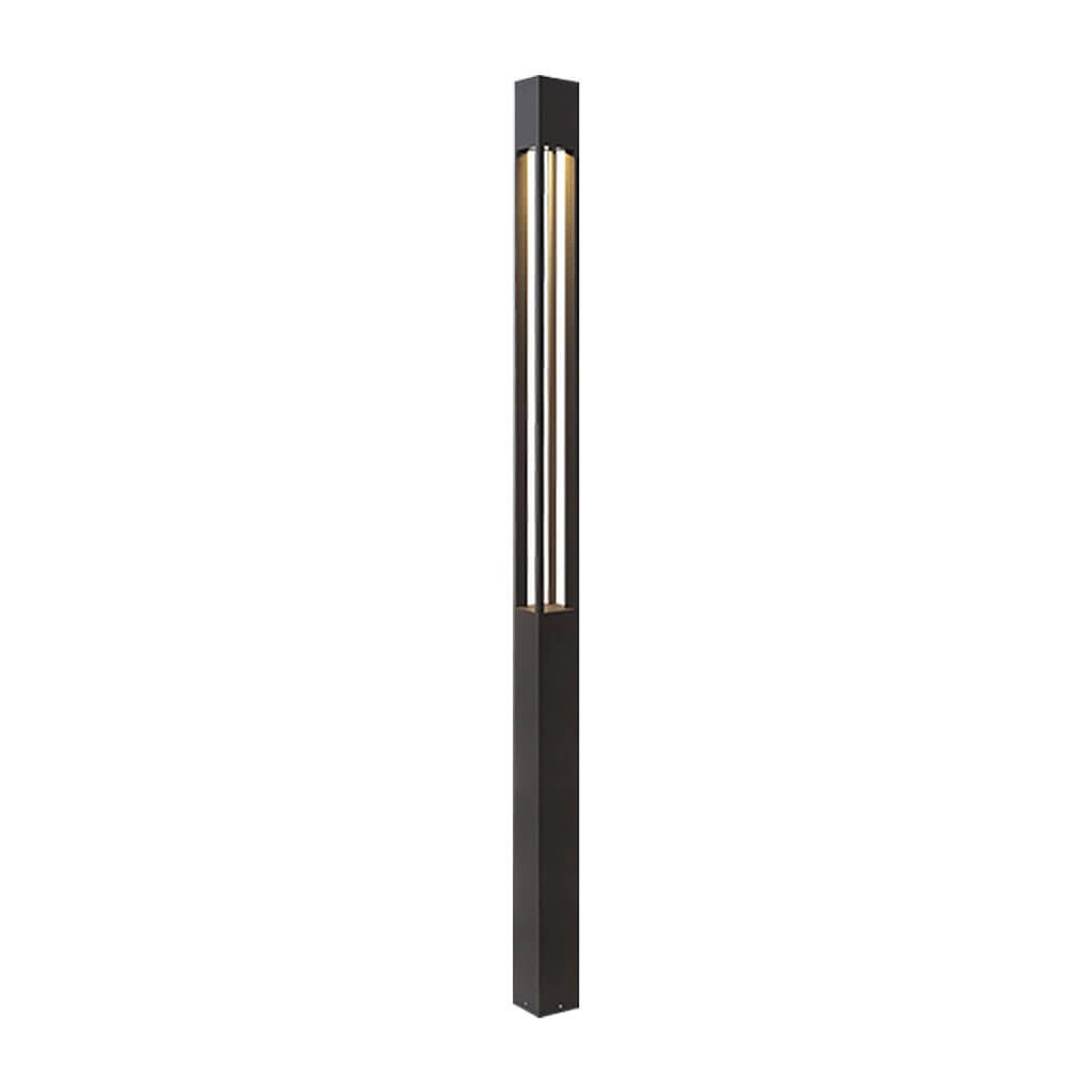 Modern Black LED Bollard Path Lights - Outdoor Landscape Lighting
