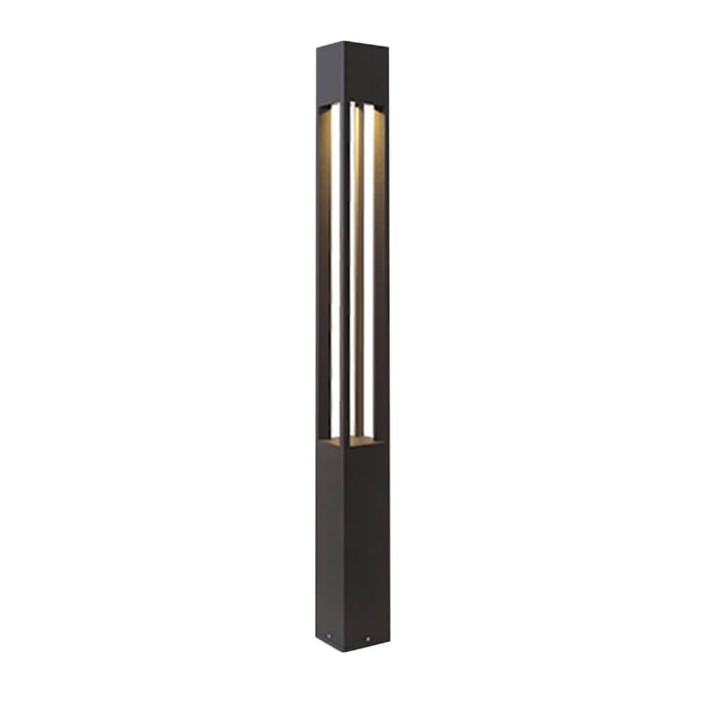 Modern Black LED Bollard Path Lights - Landscape Lighting Solutions