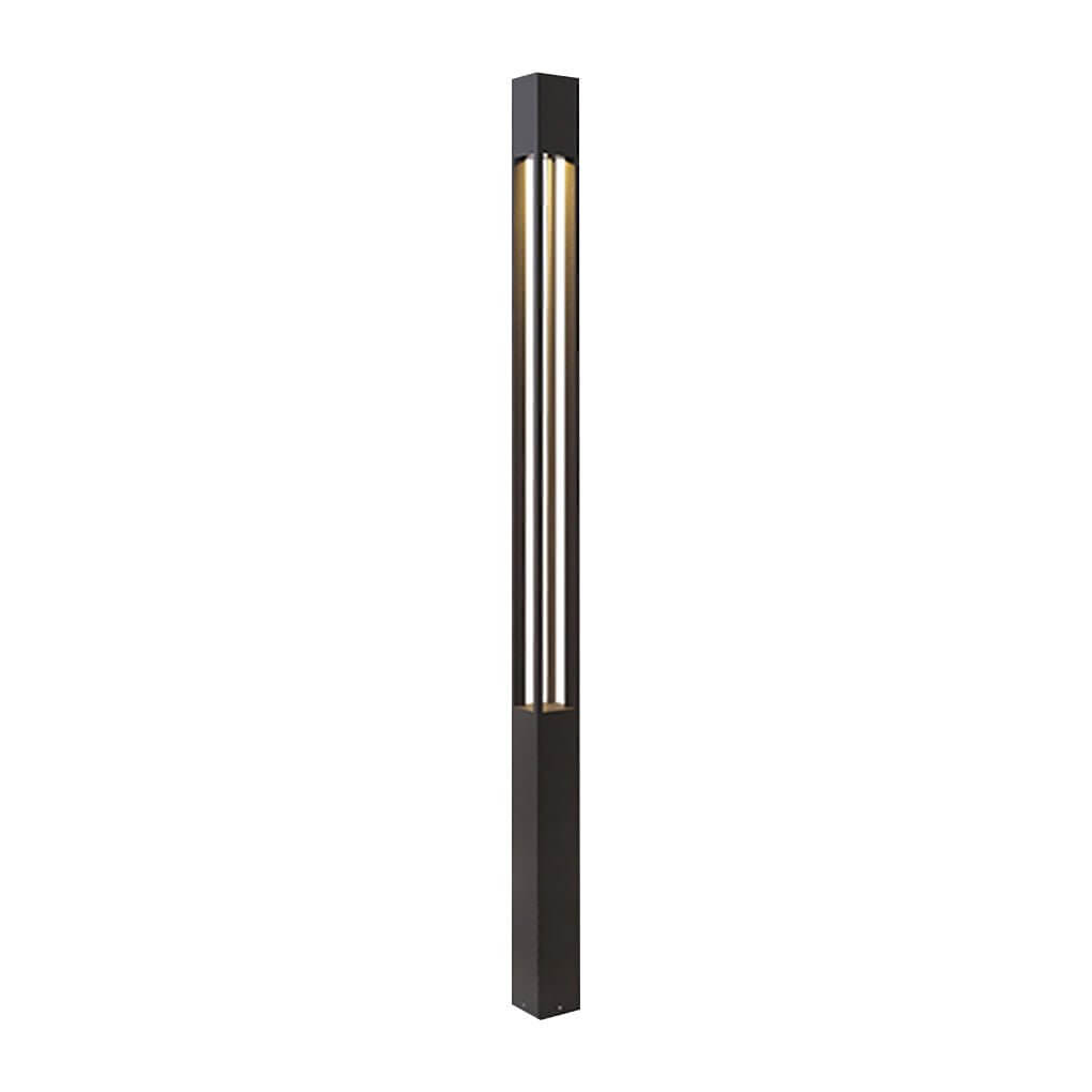 Modern Black LED Bollard Path Lights - Landscape Lighting Solutions