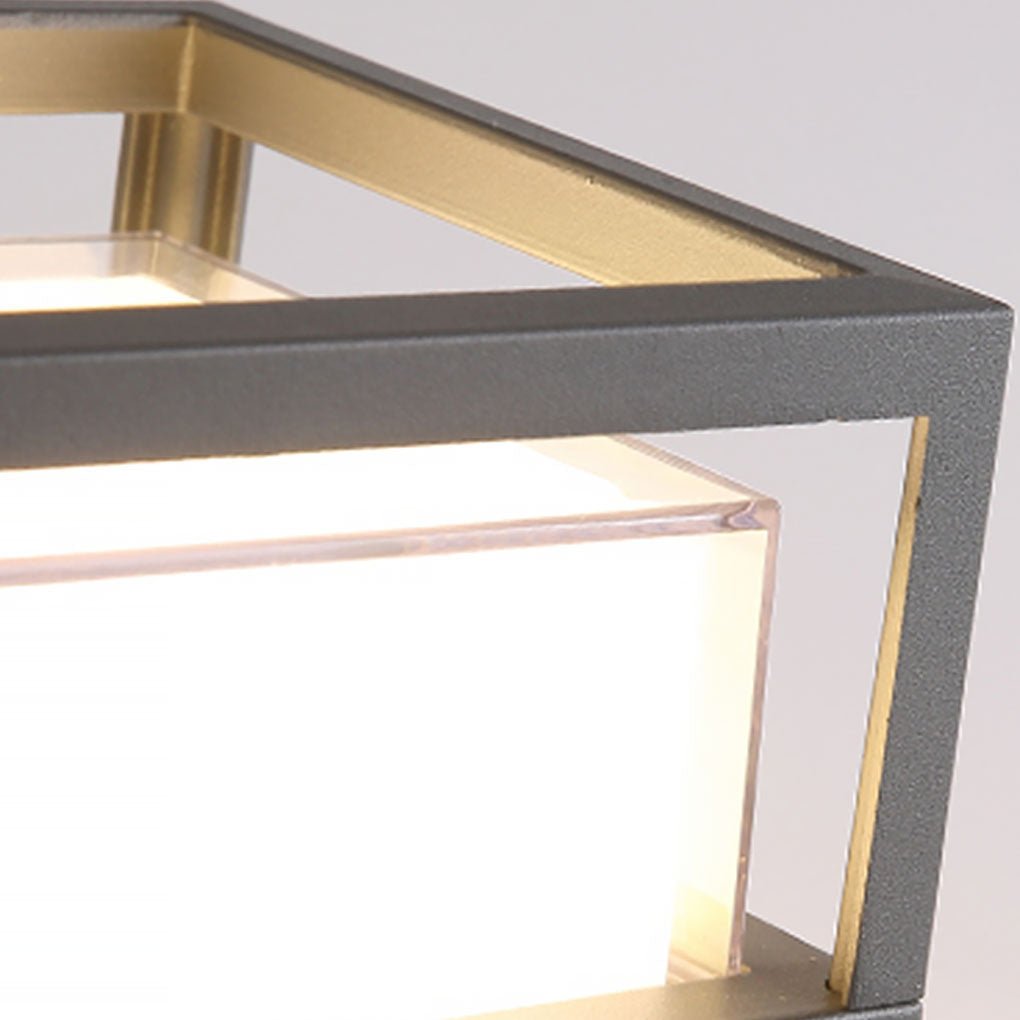 Square Pillar Outdoor Double-Layer Light-Blocking Lamp