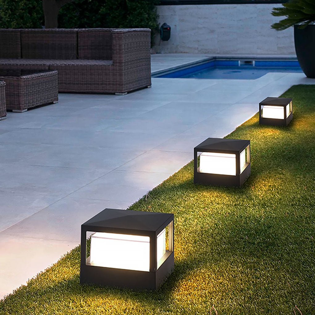 Square Pillar Outdoor Double-Layer Light-Blocking Lamp