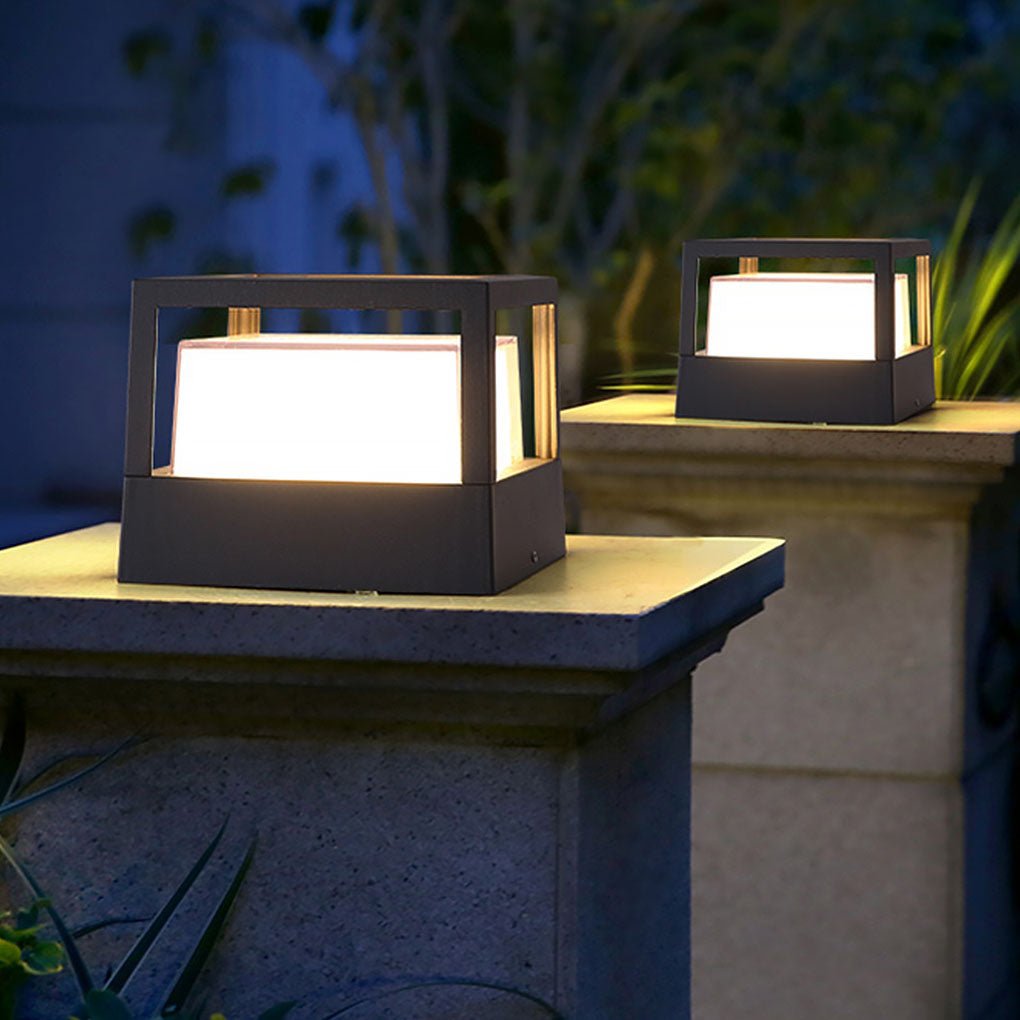 Square Pillar Outdoor Double-Layer Light-Blocking Lamp