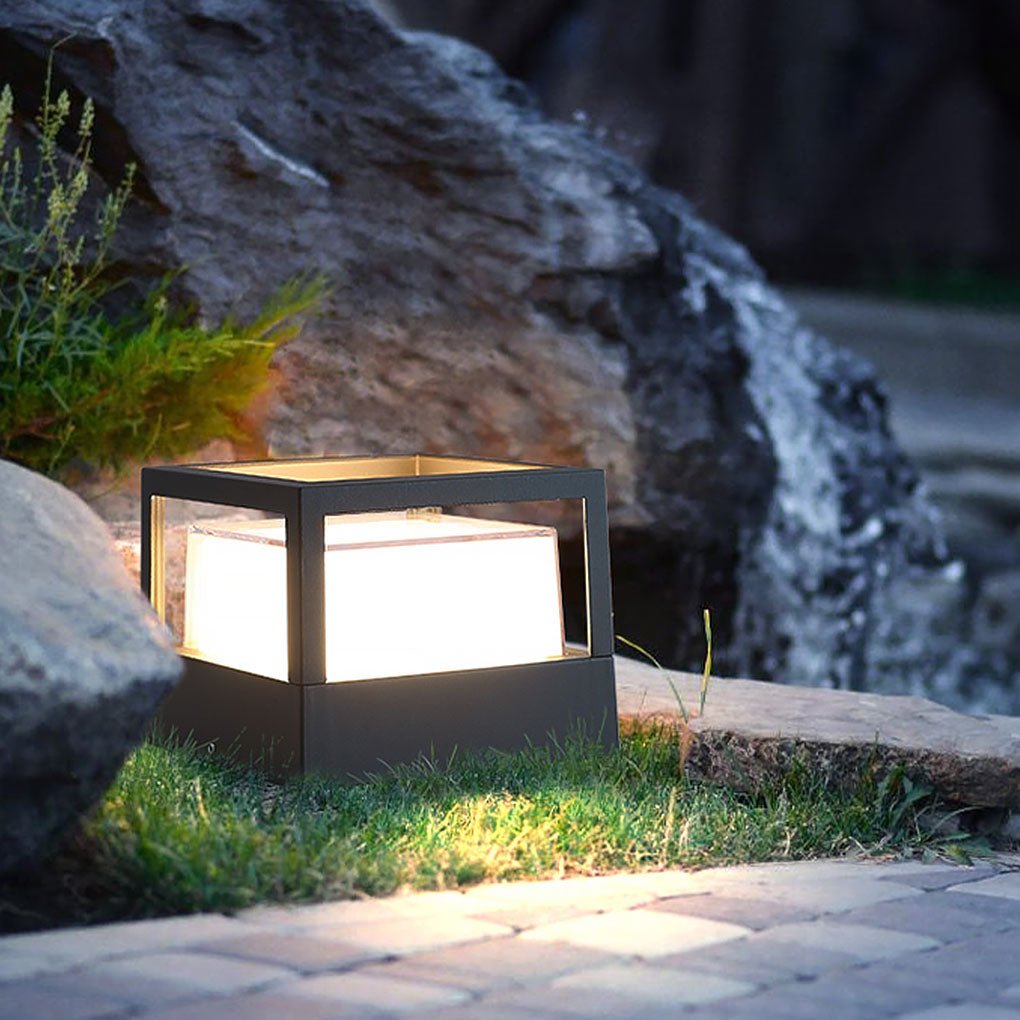 Square Pillar Outdoor Double-Layer Light-Blocking Lamp