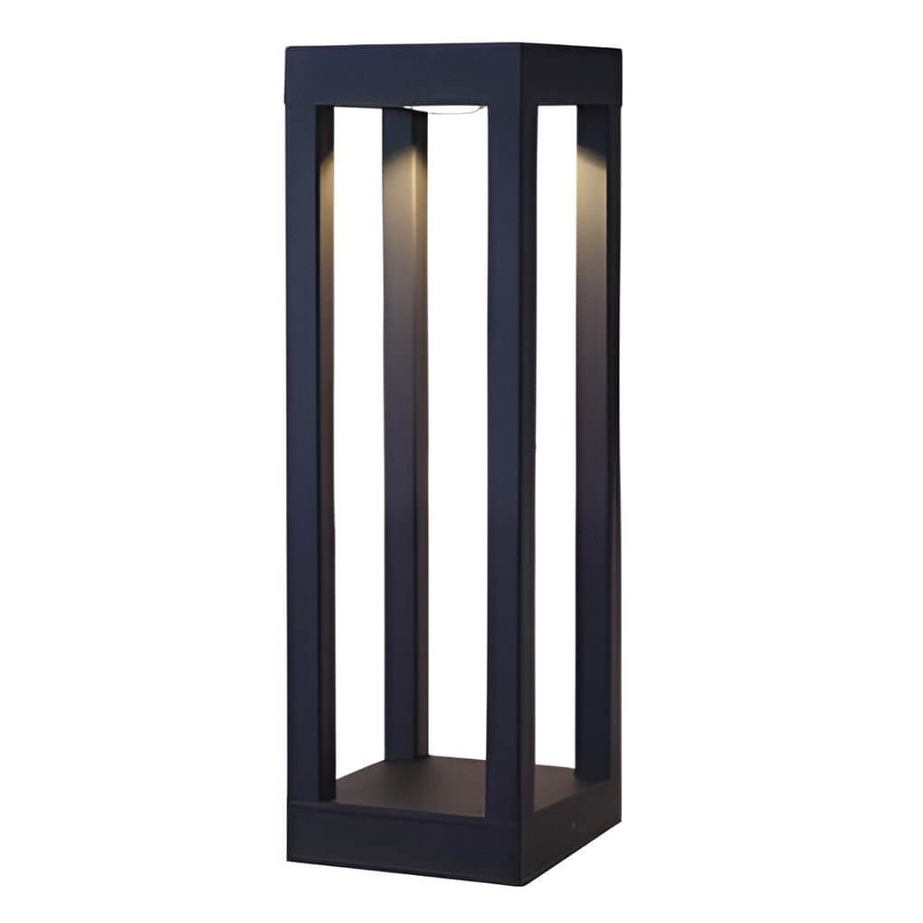 LED Bollard Garden Light - Black Aluminum Landscape Lighting