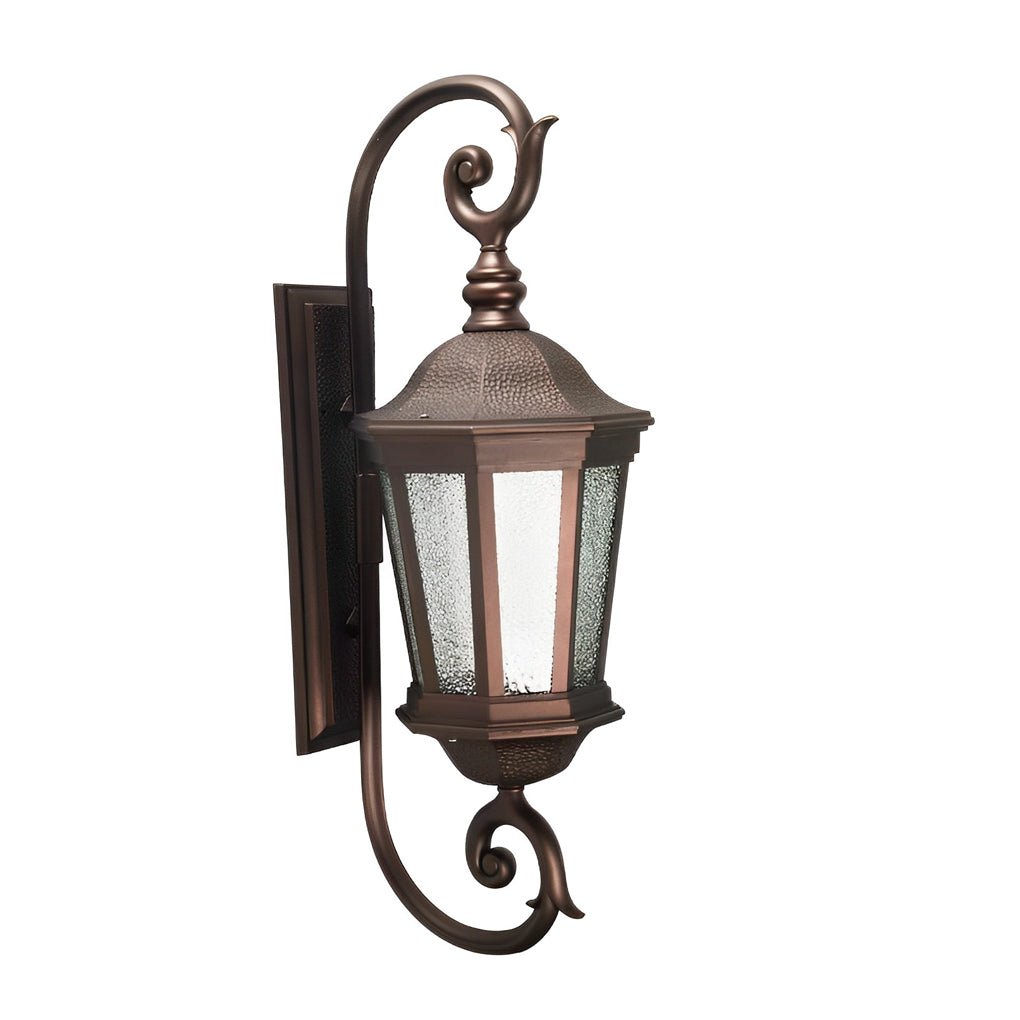 Waterproof Retro Aluminum Glass Shade Outdoor Wall Light